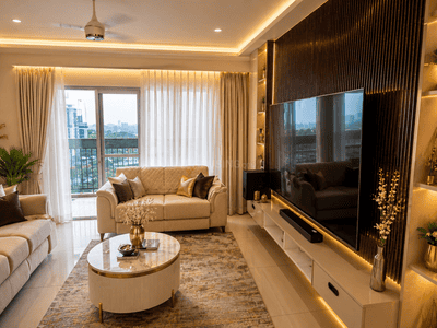 Living Room Image of 1800 Sq.ft 3 BHK Apartment / Flat for sale in Exotica, Edappally Kochi for Rs. 22000000