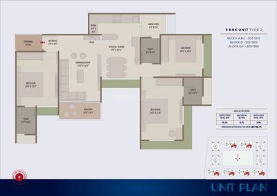 Image of 1827 Sq.ft 3 BHK Apartment / Flat for sale in The Planet By Venus, Shela, Ahmedabad for Rs. 10200000