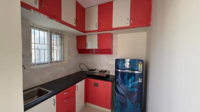 Kitchen Image of 600 Sq.ft 1 BHK Apartment / Flat for rent in Thanisandra Bengaluru for Rs. 23500