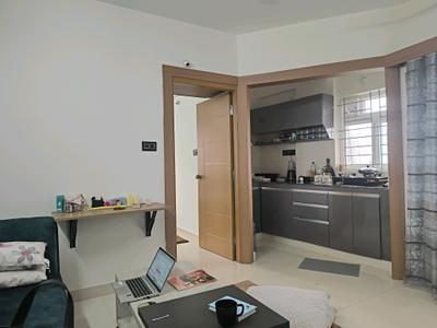 Living Room Image of 600 Sq.ft 1 BHK Apartment / Flat for rent in Whitefield Bengaluru for Rs. 27200