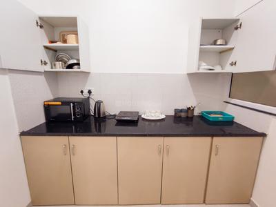 Kitchen Image of 600 Sq.ft 1 BHK Apartment / Flat for rent in Mahalakshmi Nagar Indore for Rs. 20000