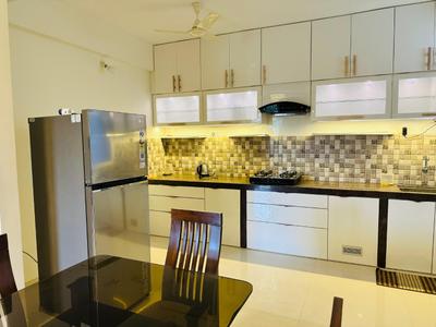 Kitchen Image of 1200 Sq.ft 3 BHK Apartment / Flat for rent in Devashri Vasudev Vihar, Panjim Goa for Rs. 75000