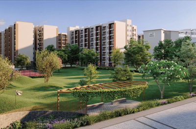 Image of 704 Sq.ft 1 BHK Apartment / Flat for sale in Bren Park City, Electronic City, Bengaluru for Rs. 7436000