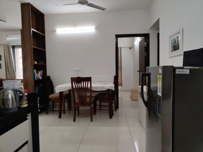 Dining Area Image of 1517 Sq.ft 3 BHK Apartment / Flat for rent in Shantigram Ahmedabad for Rs. 40000
