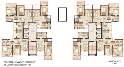Image of 1270 Sq.ft 2 BHK Apartment / Flat for rent in Nayantara Presidency, Indira Nagar, Nashik for Rs. 22000