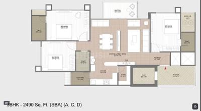 Image of 2490 Sq.ft 3 BHK Apartment / Flat for sale in Evara Tower, Gota, Ahmedabad for Rs. 19300000