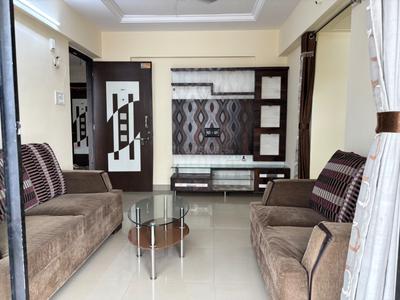 Living Room Image of 650 Sq.ft 1 BHK Apartment / Flat for rent in Gami Radha Krishna Complex, Bhosari Pune for Rs. 19000
