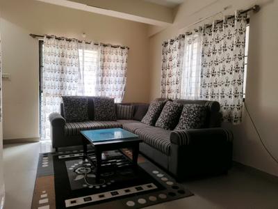 Living Room Image of 1200 Sq.ft 2 BHK Builder Floor for rent in Sahakara Nagar Bengaluru for Rs. 30000