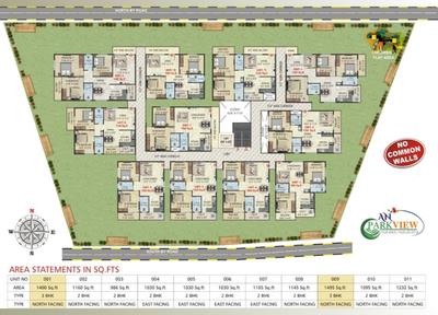 Image of 1030 Sq.ft 2 BHK Apartment / Flat for sale in AN Park View, ISRO Layout, Bengaluru for Rs. 8149000