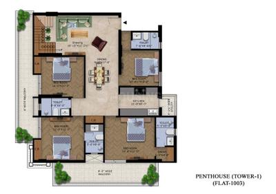 Floor Plan Image of 5911 Sq.ft 5 BHK Apartment / Flat for sale in GMS Road Dehradun for Rs. 59110000