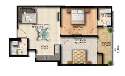 Image of 1450 Sq.ft 3 BHK Apartment / Flat for sale in Trinity Prime, Noida Extension, Greater Noida for Rs. 6750000