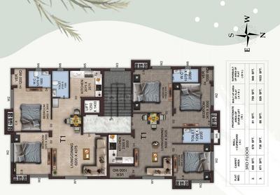 Image of 923 Sq.ft 2 BHK Apartment / Flat for sale in Maniktala, Kolkata for Rs. 7200000