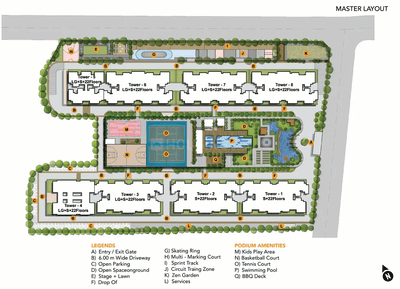 Image of 1320 Sq.ft 2.5 BHK Apartment / Flat for sale in Uptown Avenue, Punawale, Pune for Rs. 11500000