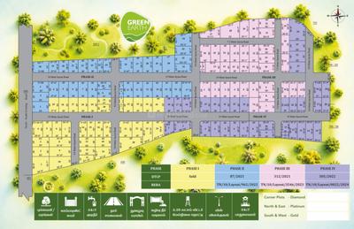Image of 2100 Sq.ft Residential Plot / Land for sale in Green Earth Phase II, Perundurai, Erode for Rs. 3900000