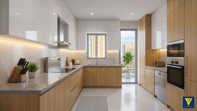 Kitchen Image of 915 Sq.ft 2 BHK Apartment / Flat for sale in Shapoorji Pallonji Joyville Western Heights, Salap Howrah for Rs. 5100000