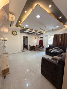 Living Room Image of 1300 Sq.ft 3 BHK Apartment / Flat for rent in Lodha Amara, Kolshet Thane for Rs. 58000