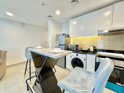 Kitchen Image of 871 Sq.ft 1 BHK Apartment / Flat for sale in Damac Golf Promenade, Mudon Dubai for Rs. 32408669