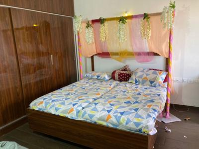 Bedroom Image of 1500 Sq.ft 3 BHK Apartment / Flat for rent in Zen Indraprastha by Pratham, Mahalakshmi Layout Bengaluru for Rs. 50000