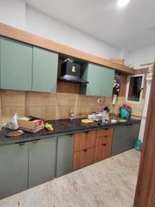 Kitchen Image of 550 Sq.ft 1 BHK Builder Floor for rent in Mahalakshmi Nagar Indore for Rs. 19000