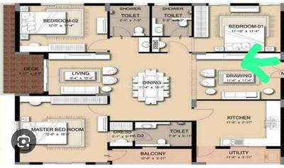 Image of 1800 Sq.ft 3 BHK Apartment / Flat for sale in Trident Galaxy, Kalinga Nagar, Bhubaneswar for Rs. 13000000