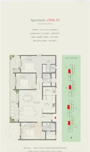 Image of 1567 Sq.ft 3 BHK Apartment / Flat for sale in DNR Parklink, Chikkagubbi Village, Bengaluru for Rs. 19500000
