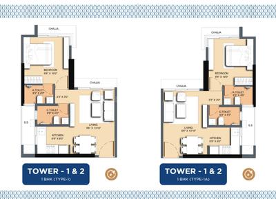 Image of 500 Sq.ft 1 BHK Apartment / Flat for sale in 71 Midtown, Chembur, Mumbai for Rs. 10500000