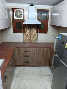 Kitchen Image of 500 Sq.ft 1 BHK Builder Floor for rent in Malviya Nagar New Delhi for Rs. 25000