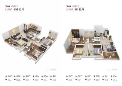Image of 1132 Sq.ft 2 BHK Apartment / Flat for sale in Divine Garden, Lohegaon, Pune for Rs. 6950000