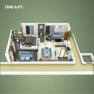 Image of 1495 Sq.ft 3 BHK Apartment / Flat for sale in Puppalaguda, Hyderabad for Rs. 10166000