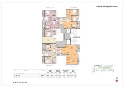 Image of 1561 Sq.ft 3 BHK Apartment / Flat for sale in Kohinoor Viva Pixel Phase 1, Dhanori, Pune for Rs. 10575000