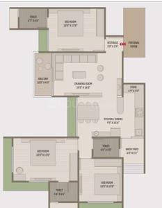 Image of 1785 Sq.ft 3 BHK Apartment / Flat for sale in The Planet By Venus, Shela, Ahmedabad for Rs. 11400000