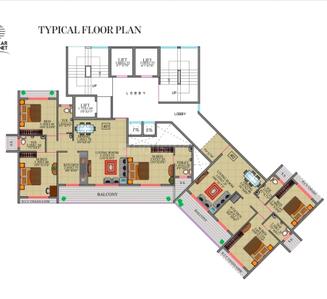 Image of 1300 Sq.ft 2 BHK Apartment / Flat for sale in Omkar Planet, Nerul, Navi Mumbai for Rs. 26000000