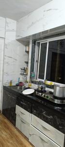 Kitchen Image of 540 Sq.ft 1 BHK Apartment / Flat for sale in Thane West Thane for Rs. 7500000