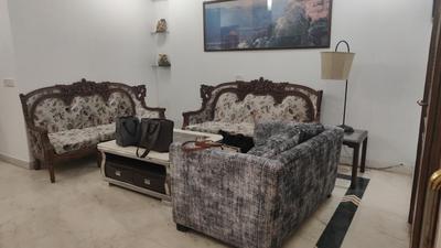 Living Room Image of 1800 Sq.ft 3 BHK Builder Floor for rent in Shivalik New Delhi for Rs. 80000
