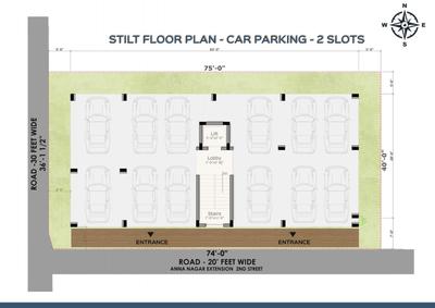 Image of 1225 Sq.ft 2 BHK Apartment / Flat for sale in Velachery, Chennai for Rs. 12800000
