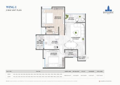 Image of 950 Sq.ft 2 BHK Apartment / Flat for sale in Dynamic Grandeur Premium I, Undri, Pune for Rs. 5500000