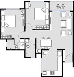 Image of 1430 Sq.ft 3 BHK Apartment / Flat for sale in K Shire, Punawale, Pune for Rs. 10000000