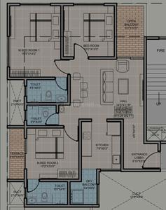 Image of 1235 Sq.ft 3 BHK Apartment / Flat for sale in Kothrud, Pune for Rs. 17600000