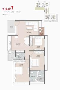 Image of 1845 Sq.ft 3 BHK Apartment / Flat for sale in Motera, Ahmedabad for Rs. 9200000