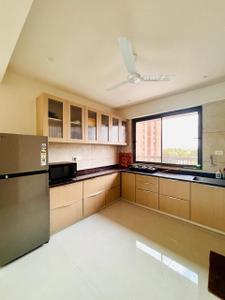 Kitchen Image of 1184 Sq.ft 3 BHK Apartment / Flat for rent in Aashka Aatman, Vastrapur Ahmedabad for Rs. 60000