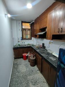 Kitchen Image of 1300 Sq.ft 3 BHK Apartment / Flat for rent in Indiabhoomi Com Sky Apartments, Mahipalpur New Delhi for Rs. 35000