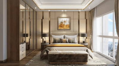 Bedroom Image of 1800 Sq.ft 3 BHK Apartment / Flat for rent in Prestige Jasdan Classic, Jacob Circle Mumbai for Rs. 300000