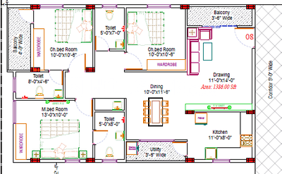 Image of 1386 Sq.ft 3 BHK Apartment / Flat for sale in GM Sri Sai Grand, NRI Layout, Bengaluru for Rs. 9240000