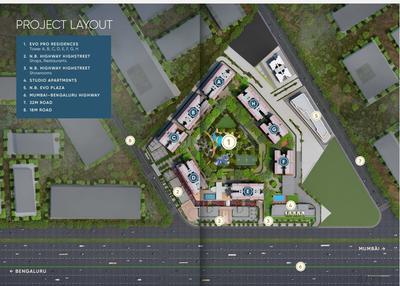 Image of 1093 Sq.ft 2 BHK Apartment / Flat for sale in Yashada EVO, Punawale, Pune for Rs. 9500000