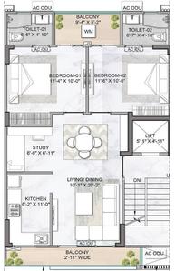 Image of 1250 Sq.ft 2 BHK Builder Floor for sale in M3M Antalya Hills , Sector 79, Gurgaon for Rs. 12500000