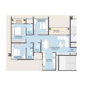 Image of 824 Sq.ft 2 BHK Apartment / Flat for sale in Rohit 108 Astera, Punawale, Pune for Rs. 8500000