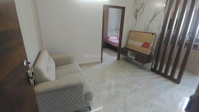 Living Room Image of 650 Sq.ft 1 BHK Apartment / Flat for rent in Thanisandra Bengaluru for Rs. 25000