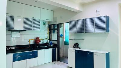 Kitchen Image of 1500 Sq.ft 3 BHK Apartment / Flat for rent in Shripad Residency, Gota Ahmedabad for Rs. 35000