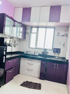 Kitchen Image of 750 Sq.ft 2 BHK Apartment / Flat for rent in Shiv Divine Dew, Rahatani Pune for Rs. 27000