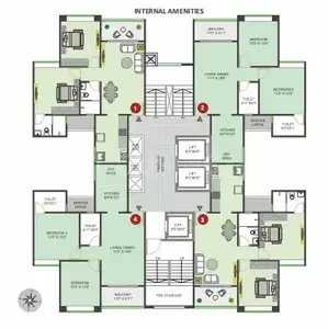 Image of 1350 Sq.ft 3 BHK Apartment / Flat for sale in Sai Aishwaryam Future, Punawale, Pune for Rs. 10900000